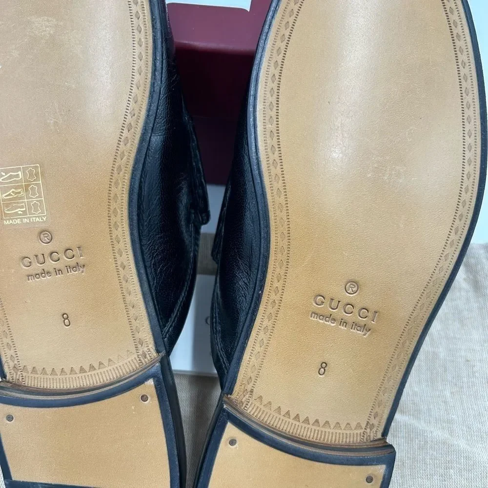 Men’s Gucci horse bit Roos slip on loafers size 8, made in Italy